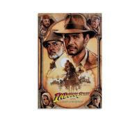 LITTPU Indiana Jones Poster Dernière Croisade Impression Vintage Film Art Adventure Décoration murale classique Œuvre d'art rétro Décoration d'intérieur Article de collection pour les fans 30,5 x 45,7