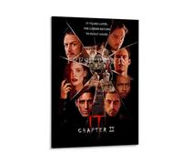LITTPU IT Chapitre II Poster imprimé de film d'horreur - Décoration murale effrayante pour la maison - Cadeau unique pour les fans de chambre ou de bureau - 20,3 x 30,5 cm - Cadre