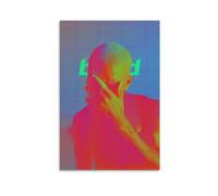 LITTPU Portrait abstrait coloré - Décoration murale moderne - Expression artistique - Décoration d'intérieur - Idée cadeau unique pour les amateurs d'art - Design contemporain - 2 cadeaux - 40,6 x 61