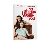 LITTPU Poster de film 10 Things I Hate About You - Décoration murale de Julia Stiles Heath Ledger - Style vintage - Œuvre d'art pour la maison, l'université - Idée cadeau - 30,5 x 45,7 cm - Encadrée
