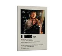 LITTPU Poster du Titanic 1997 - Décoration murale de film classique Leonardo DiCaprio Kate Winslet - Décoration murale vintage - Idée cadeau - 50,8 x 76,2 cm - Encadré