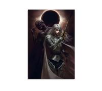 LITTPU Poster fantastique - Impression de guerrier et d'ombre - Personnages mythiques - Décoration murale gothique pour la maison - Cadeau unique pour les amateurs d'art - 61 x 91,4 cm - Sans cadre