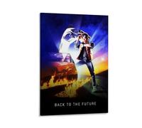 LITTPU Poster rétro Retour vers le futur - Décoration murale classique - Œuvre d'art de science-fiction pour la maison - Cadeau unique pour les amateurs de cinéma - 40,6 x 61 cm - Cadre