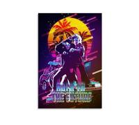 LITTPU Poster rétro Retour vers le futur - Décoration murale vintage des années 80 - Culture pop - Œuvre d'art pour fan de film de science-fiction - Cadeau unique - 30,5 x 45,7 cm - Sans cadre