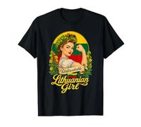 Lituanienne Fille Drapeau Lituanie Femme T-Shirt Graphique avec Valeur