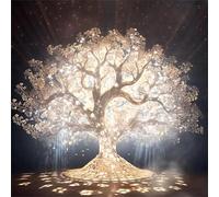 Lituor 5D Diamond Painting Arbre fluorescent Peinture Diamant Kit Adulte Complet,DIY Blanc Diamond Art Painting,Broderie Diamant Strass Cristal Point de Croix Murale Décoration Cadeau