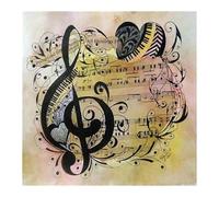 Lituor 5D Diamond Painting Notes Vintage Peinture Diamant Kit Adulte Complet,DIY Musique Diamond Art Painting,Broderie Diamant Strass Cristal Point de Croix Murale Décoration Cadeau