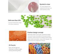 Lituor 5D Diamond Painting Pain au café Peinture Diamant Kit Complet,Rond DIY Fleurs fruitières Diamond Art Painting,Broderie Diamant Strass Cristal Point de Croix Murale Décoration Cadeau 95x95 cm