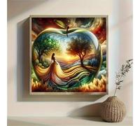 Lituor 5D Femme Fruit Diamond Painting,DIY Square 105x105 cm Broderie Diamant Painting Kit Complet,Cristal du coucher du soleil Art du Diamant Peinture Strass Painting pour Adultes Murale Décor