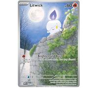 Litwick 101/086 Carte Pokémon Rare Illustration | Ensemble Flare Blanc | Série Pokémon Scarlet & Violet | Authentifié Titan