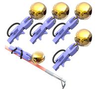Litysfioti Clochettes de pêche, Cinq Pièces Clip on Sensible Et Fort, Indicateur Touche pour Canne, grelot pour Poisson-Chat, pour Poisson-Chat, Bar, Truite, brochet, Saumon, extérieur, rivière, Nuit