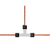 Litzclip Connecteur en T pour fil ® 3 mm, 5 pcs. acier inoxydable, sous blister coulissant