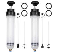 LITZEE Pompe d'aspiration d'huile de voiture 200 ml avec 4 tuyaux courts pour vidange d'huile et huile de transmission, pompe d'aspiration d'huile, outil universel pour moto, moteur et liquide