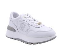 LIU JO BA5043 Amazing White Sneakers de mode pour femme en cuir blanc compensé haute