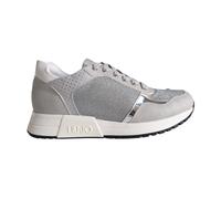 Liu Jo - Baskets Logo Argenté Style Kiss 502 - Femme - Chaussures - Gris - Taille: 36 EU