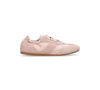Liu Jo Baskets pour femmes Darcey 01 a Suede et Nylon avec Rose Satin Dentelles PINK 37