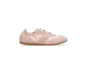 Liu Jo Baskets pour femmes Darcey 01 a Suede et Nylon avec Rose Satin Dentelles PINK 38