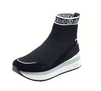LIU JO BF5003 Maxi Wonder Black Bottines compensées pour femme en tissu extensible, Noir , 39 EU