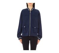 Liu Jo - Bomber avec Bords Rayés - Femme - Vestes - Bleu - Taille: 36 FR