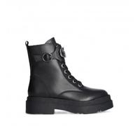 Liu Jo - Bottines noires en cuir avec boucle logo et fermeture éclair - Femme - Chaussures - Noir - Taille: 41 EU