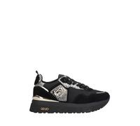 LIU JO Chaussures de sport avec plateforme, noir et serpent, semelle épaisse, Noir , 38 EU