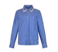 Liu Jo - Chemise Rayée avec Détail de Col Orné - Femme - Blouses et Chemises - Bleu - Taille: 46 FR