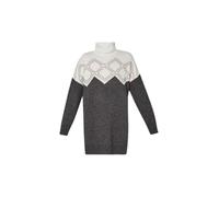 Liu Jo Col roulé en laine mélangée avec strass TF4235, Gris chiné foncé/crème, S