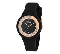 Liu Jo Montre Femme Dancing Sport en caoutchouc noir avec cristaux rotatifs