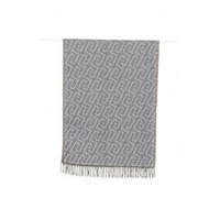 Liu Jo - Écharpe en jacquard monogramme - Femme - Accessoires - Bleu - Taille: ONE Size