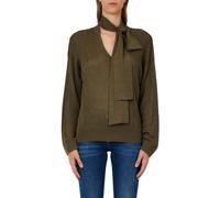 Liu Jo - ECS Chiusa V-neck Tricots - Femme - Pulls - Vert - Taille: 38 FR