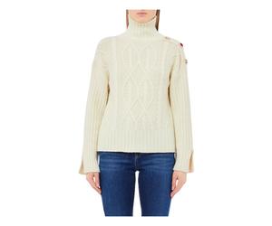 Liu Jo - ECS Pull Fermé - Femme - Pulls - Beige - Taille: 42 FR