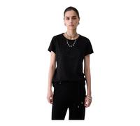 Liu Jo - ECS T-Shirt Basica M/C - Femme - Tops - Noir - Taille: 42 FR