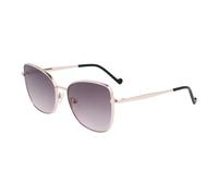 Liu Jo, Femme, Accessoires, Jaune, Taille: 55 MM Lunettes de soleil or rose avec verres gris