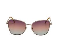 Liu Jo Femme LJ141S 717 Lunettes de soleil Métal Or Marron Géométrique Normale Normale