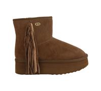 Liu Jo, Femme, Chaussures, Brun, Taille: 36 EU Bottine Chaude avec Franges