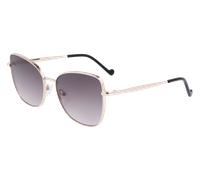 Liu Jo Femme LJ141S 721 Lunettes de soleil Métal Or Gris Géométrique Normale Normale