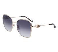 Liu Jo Femme LJ155S 711 Lunettes de soleil Métal Or Bleu Carré Normale Normale