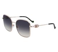 Liu Jo Femme LJ155S 722 Lunettes de soleil Métal Or Vert Carré Normale Normale