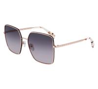 Liu Jo Femme LJ158S 770 Lunettes de soleil Métal Or Gris Carré Normale Ombré