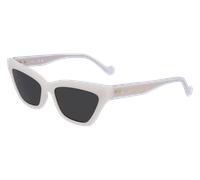 Liu Jo Femme LJ781S 102 Lunettes de soleil Injecté Blanc Gris Cat Eye Normale
