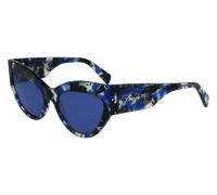 Liu Jo Femme LJ787S 019 Lunettes de soleil Acétate Noir Bleu Cat Eye Normale