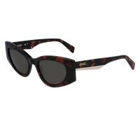 Liu Jo Femme LJ792S 242 Lunettes de soleil Acétate Havane Gris Cat Eye Normale