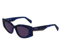 Liu Jo Femme LJ792S 460 Lunettes de soleil Acétate Bleu Gris Cat Eye Normale
