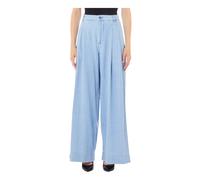 Liu Jo, Femme, Pantalons, Bleu, Taille: 40 FR Pantalon à Rayures en Denim Taille Haute