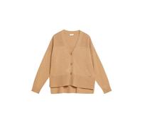 Liu Jo, Femme, Pulls, Beige, Taille: 36 FR Cardigan Boutonné en Laine et Coton