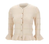 Liu Jo, Femme, Pulls, Blanc, Taille: 42 FR Cardigan en mélange de viscose