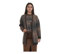 Liu Jo, Femme, Pulls, Brun, Taille: 36 FR Cardigan Long avec Sequins