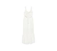 Liu Jo, Femme, Robes, Blanc, Taille: 38 FR Longue Robe Mélange de Lin