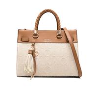 Liu Jo, Femme, Sacs, Beige, Taille: ONE Size Manhattan Braided-handle Jacquard Tote Bag