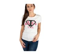 Liu Jo, Femme, Tops, Blanc, Taille: 36 FR T-shirt ajusté à col rond